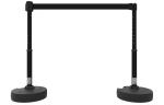 Banner Stakes Plus Barrier Set With Black Blank Banner